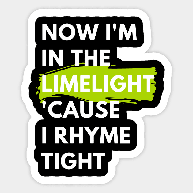 Hip Hop Rap Lyrics Bars Limelight Gift Sticker by Super Fresh Art